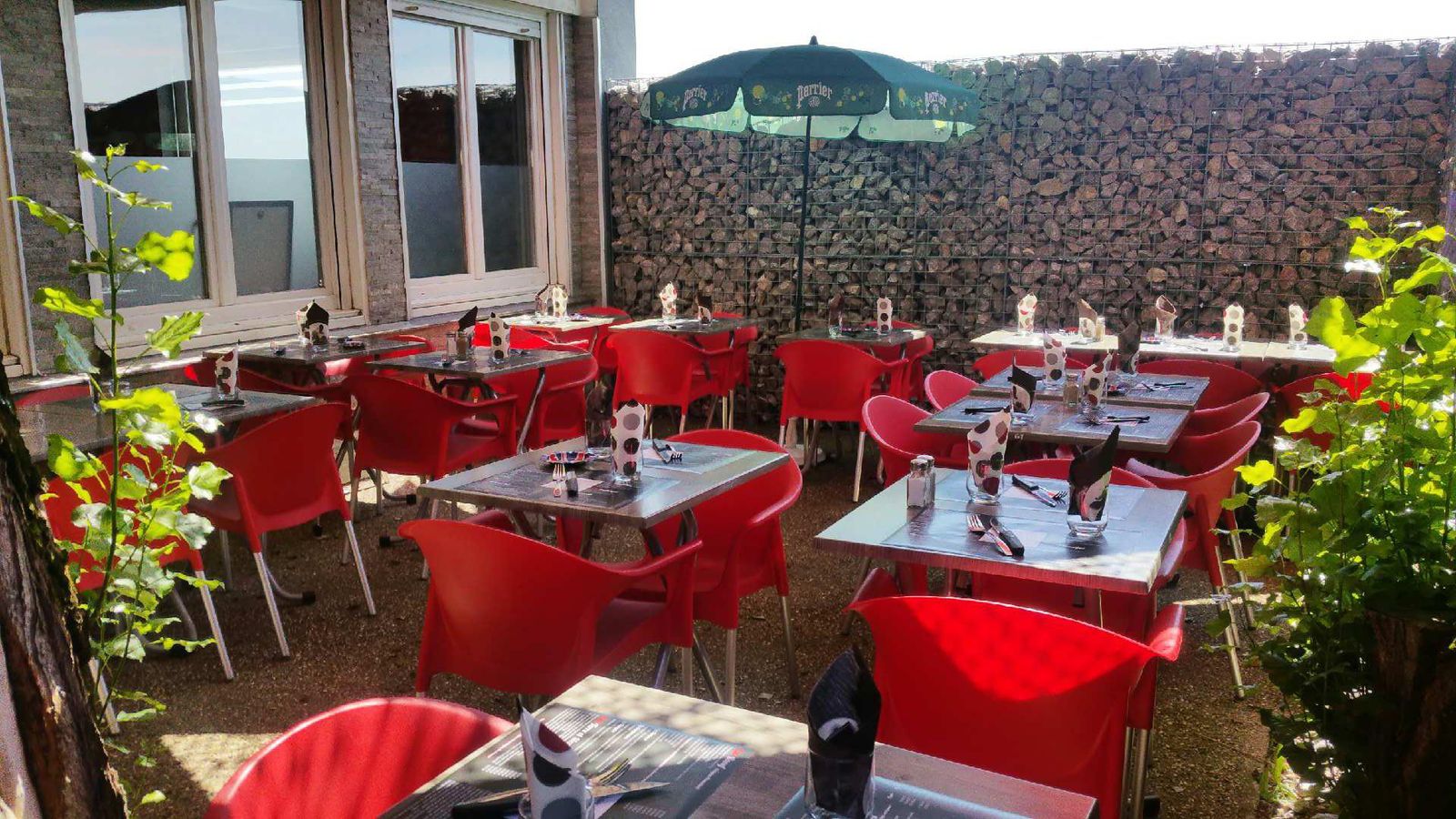 La terrasse ombragée